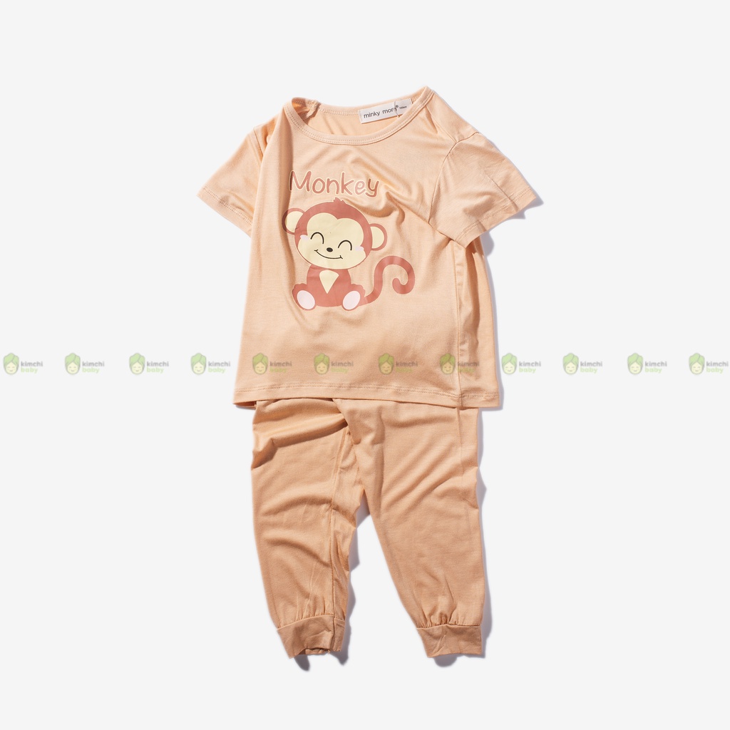 [SZ ĐẠI]Bộ Dài Tay Cho Bé Trai, Bé Gái Minky Mom Vải Thun Lạnh Hoạ Tiết Gấu Panda,Đồ Bộ Dài Tay Cho Bé Mặc Nhà MKMTD2207