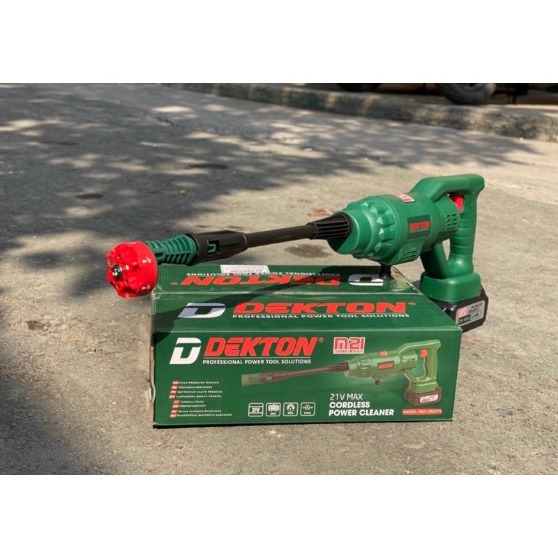 Máy rửa xe cầm tay dùng pin 21V Dekton M21-SRX775 Chân Pin Phổ Thông