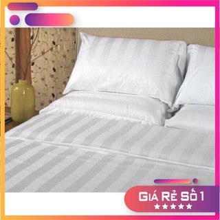 Drap trắng sọc 3 phân đủ kích thước nệm từ 15_27cm