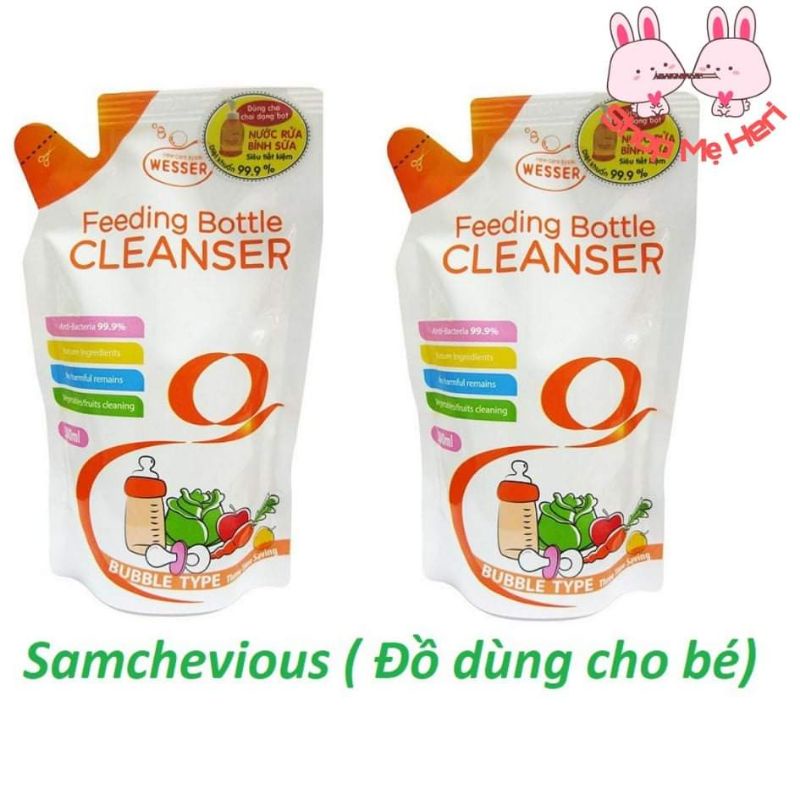 Nước rửa bình sữa bịch Wesser 500ml