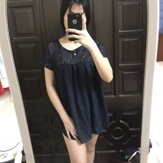 Áo voan phối ren thanh lí
