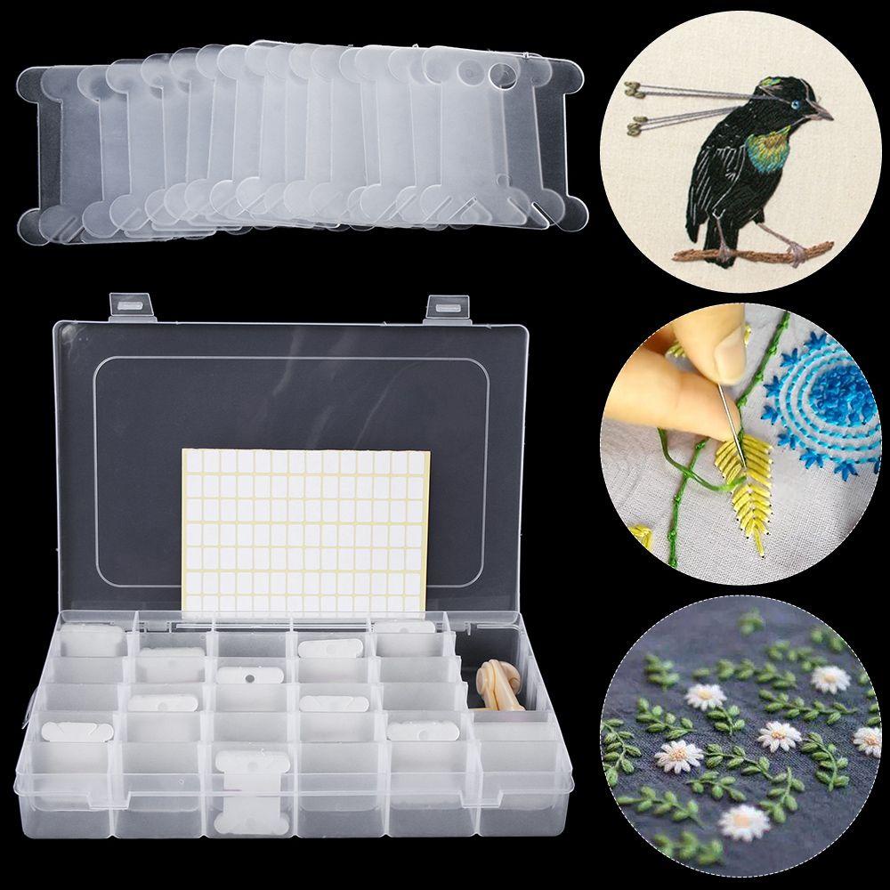 JONYE Hộp Nhựa Đựng Dụng Cụ Thêu Tranh Chữ Thập DIY