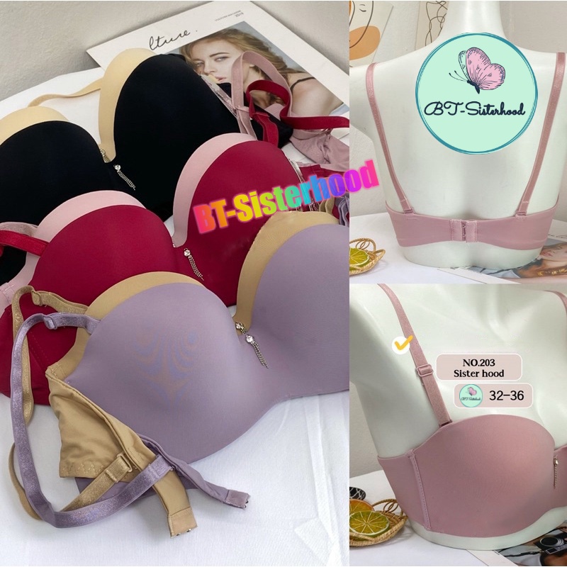 Áo lót nữ Thái Lan Sister hood 203, áo ngực cup ngang, form CUP B, có gọng mút nhẹ 1.5cm, chất su siêu thoáng, VANVENE