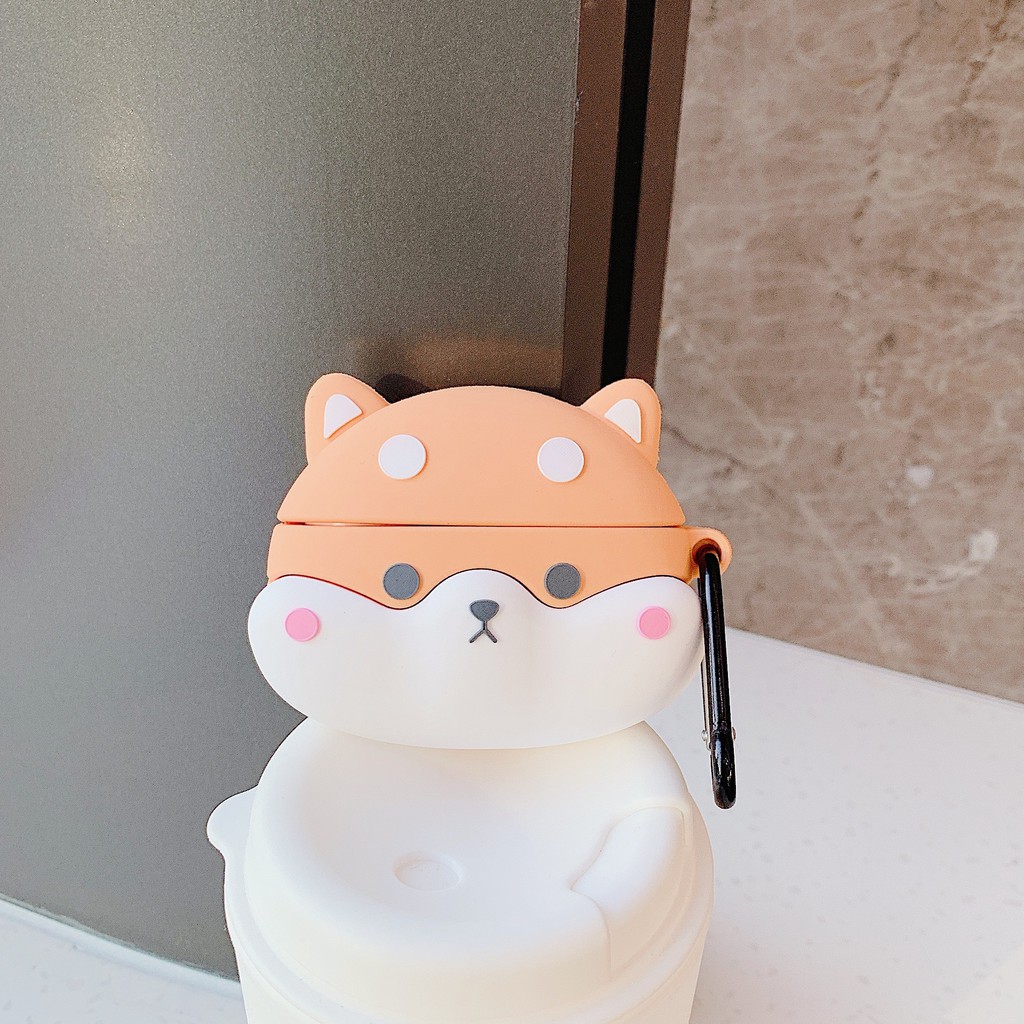 Case Vỏ Bao Airpod Đựng Tai Nghe Airpod 1/ 2 - airpodpro Corgi Shiba chống va đập -Dino Case