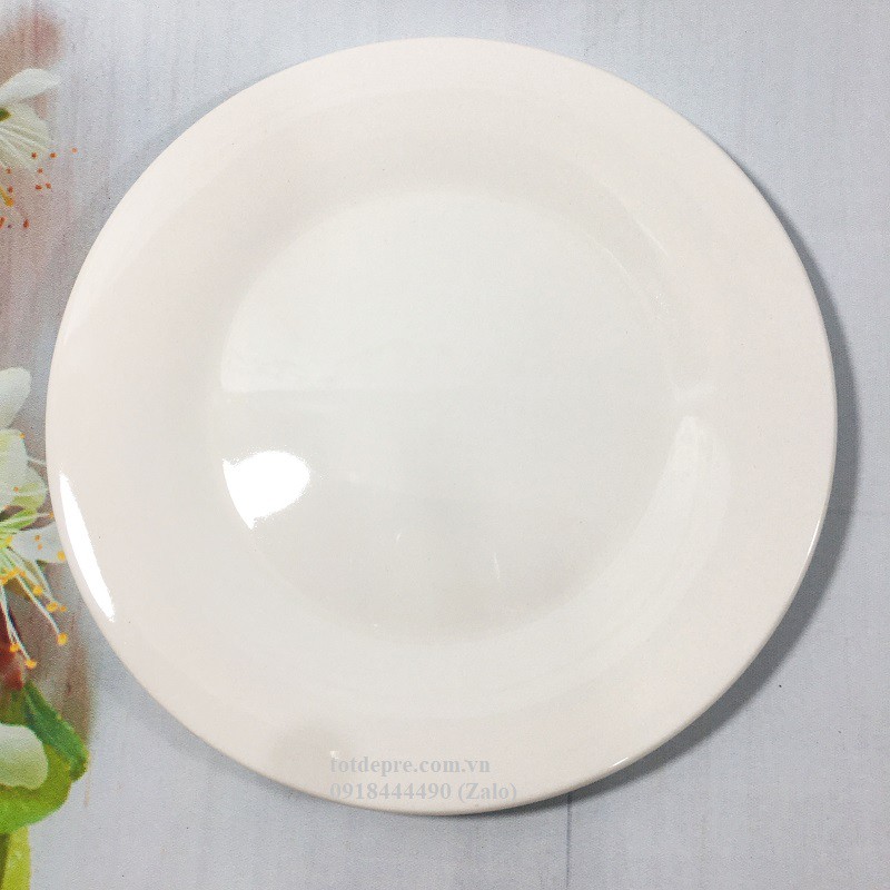Đĩa sứ bầu dục, đĩa sứ tròn loại dày giá rẻ