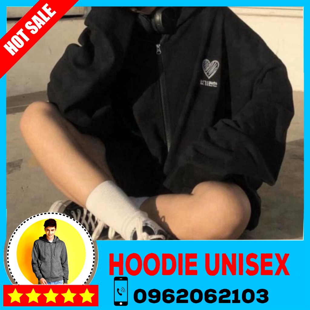 (HOOIDE) Áo Hoodie dây kéo. Áo khoác Hooide Nam nữ Nỉ ngoại (Đủ Size M,L,XL) MỚI | BigBuy360 - bigbuy360.vn