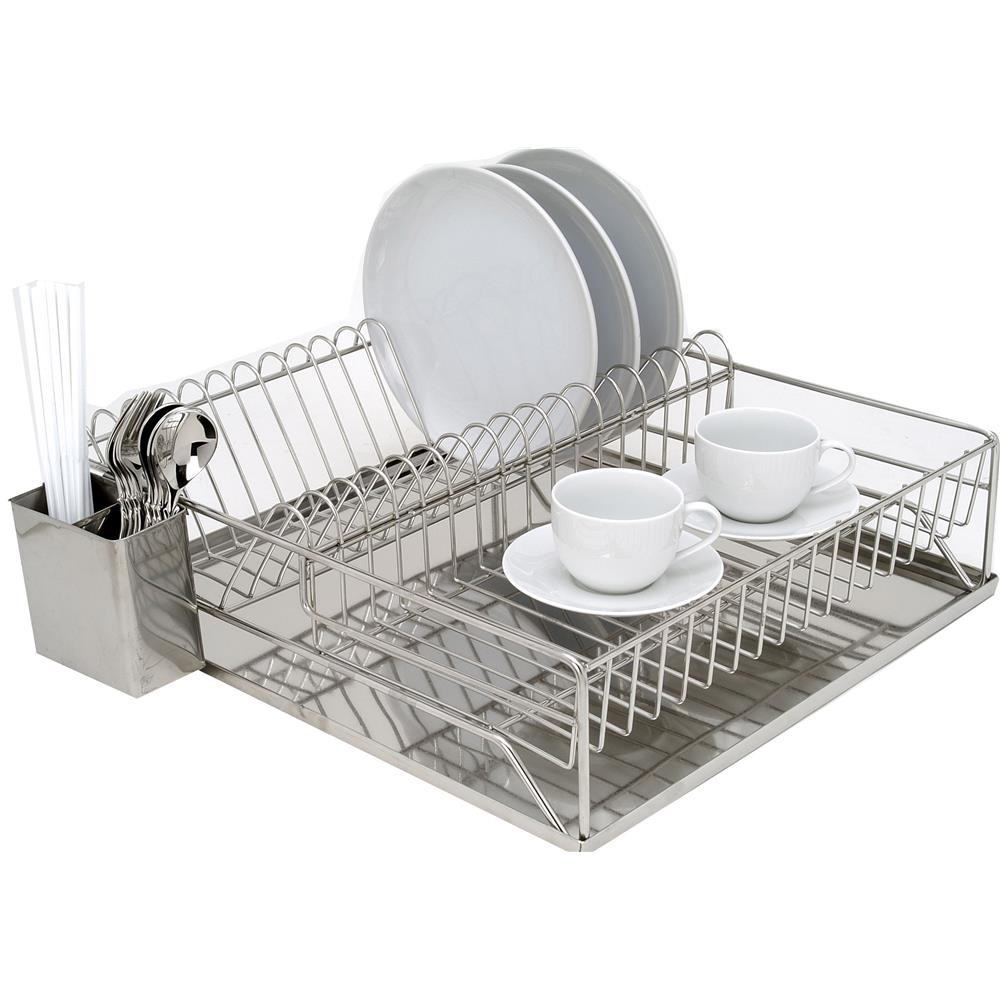 HomeBase KECH Kệ Inox đựng chén đĩa đồ dùng nhà bếp khay bằng thép ko gỉ Thái Lan W49xD46.5xH14 Cm