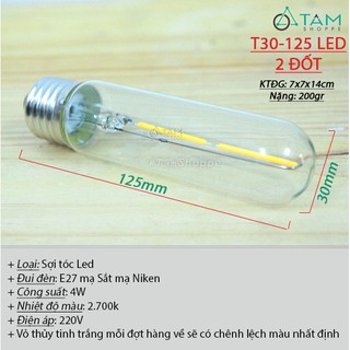 [LOẠI 1 - 4W] Bóng đèn Edison Led chia đốt