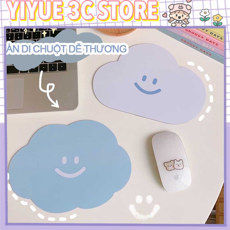 Tấm Lót Chuột Và Bàn Phím Máy Tính Chống Trượt Không Thấm Nước Họa Tiết Đám Mây Dễ Thương