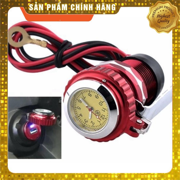 ban Hot- Đồng hồ sạc điện thoại trên xe máy Sale siêu rẻ