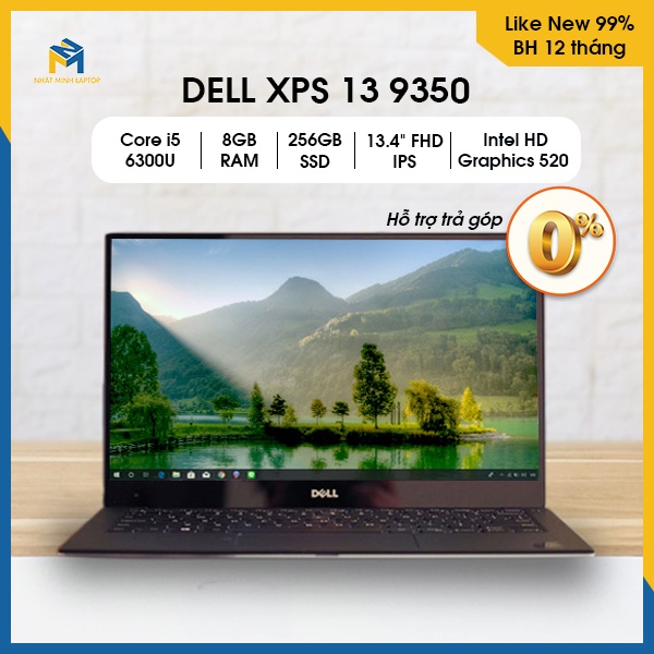Laptop Dell XPS 9350 i5 6300U | Ram 8GB | SSD 256GB | 13" Full HD | Intel HD Graphics 520 | Like new 99%