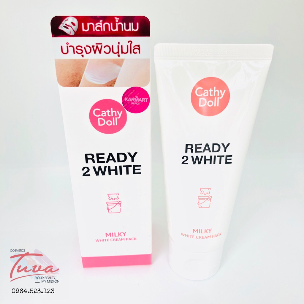 Mặt Nạ Ủ Sáng Da Cathy Doll 100ml Ready 2 White Milky White Cream Pack