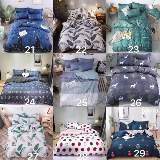 Set CHĂN PHAO phồng ga gối cotton poly, được chọn mẫu | BigBuy360 - bigbuy360.vn