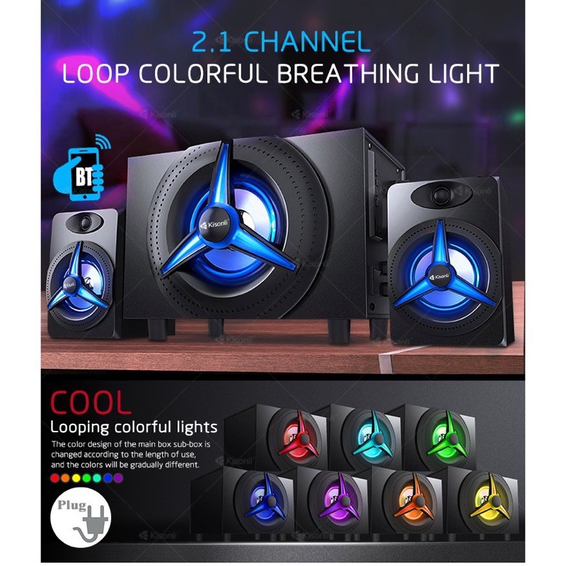 Loa 2.1 Kisonli TM-7000A âm thanh cực khủng chính hãng