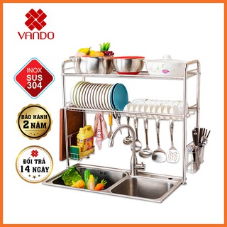 [ 𝐊𝐞̣̂ 𝟖𝟎 - 𝟗𝟎 ] Kệ Để Bát Đũa Inox Bát,Đũa, Dao, Thớt Đa Năng (Kèm giá đựng dao thìa đũa, kệ để thớt, khay đ