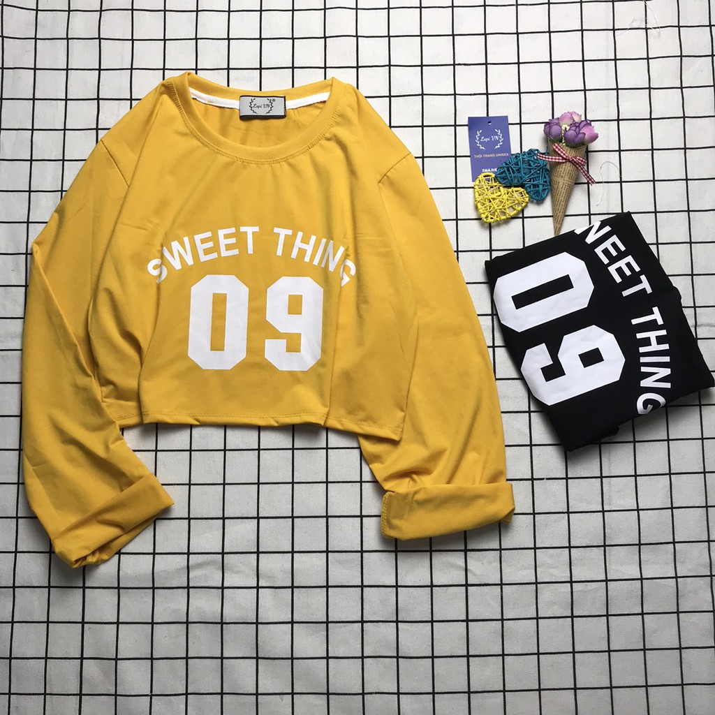 Áo Croptop Nữ Tay Dài In Hình Số 09 Lapi VN Phong Cách Ulzzang  Freesize Phom Rộng, Áo Thun Unisex