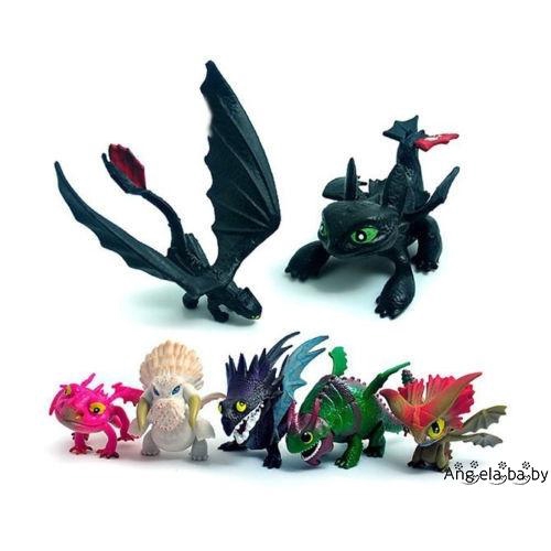 Set 7 mô hình nhân vật hoạt hình Bí kíp luyện rồng 2