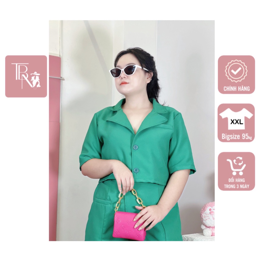 Set áo croptop kèm váy quần TBN Bigsize 1476