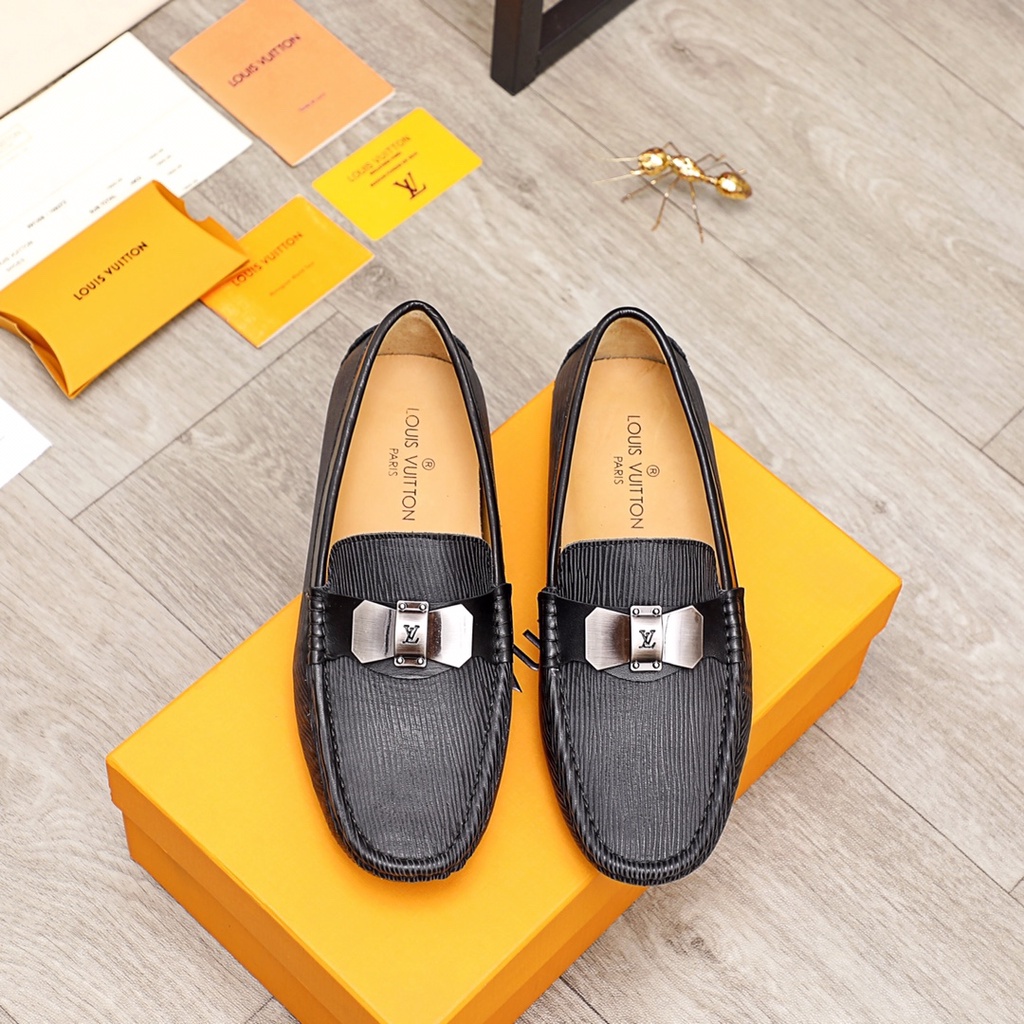 Giày lười da thật cao cấp nam Louis Vuitton LV thiết kế sang trọng mang đến sự thời thượng dàng riêng cho các quý ông