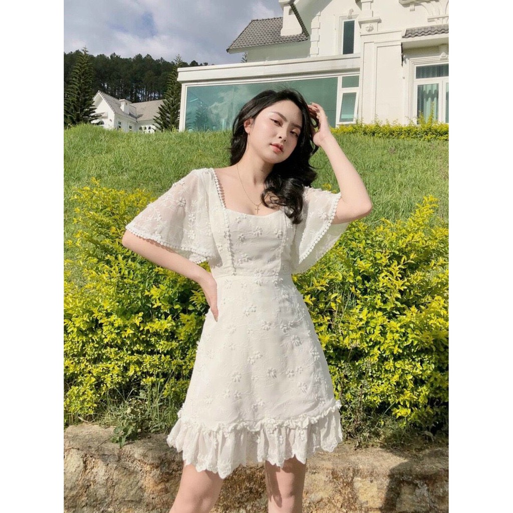 Đầm hoa nhí, đầm hoa vintage mùa hè, kiểu dáng trẻ trung, hàng chuẩn đẹp bán shop, phom dưới 54kg - tùy chiều cao | BigBuy360 - bigbuy360.vn