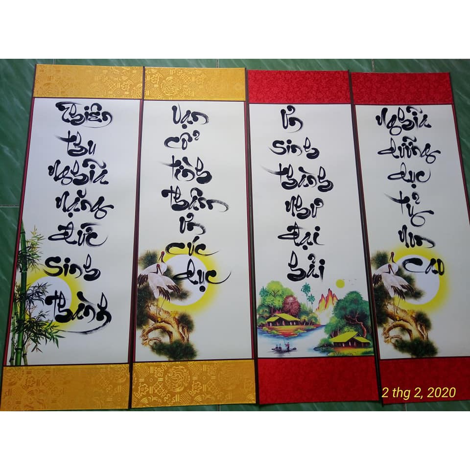 tranh thư pháp viết theo yêu cầu, giá chỉ 40 ngàn