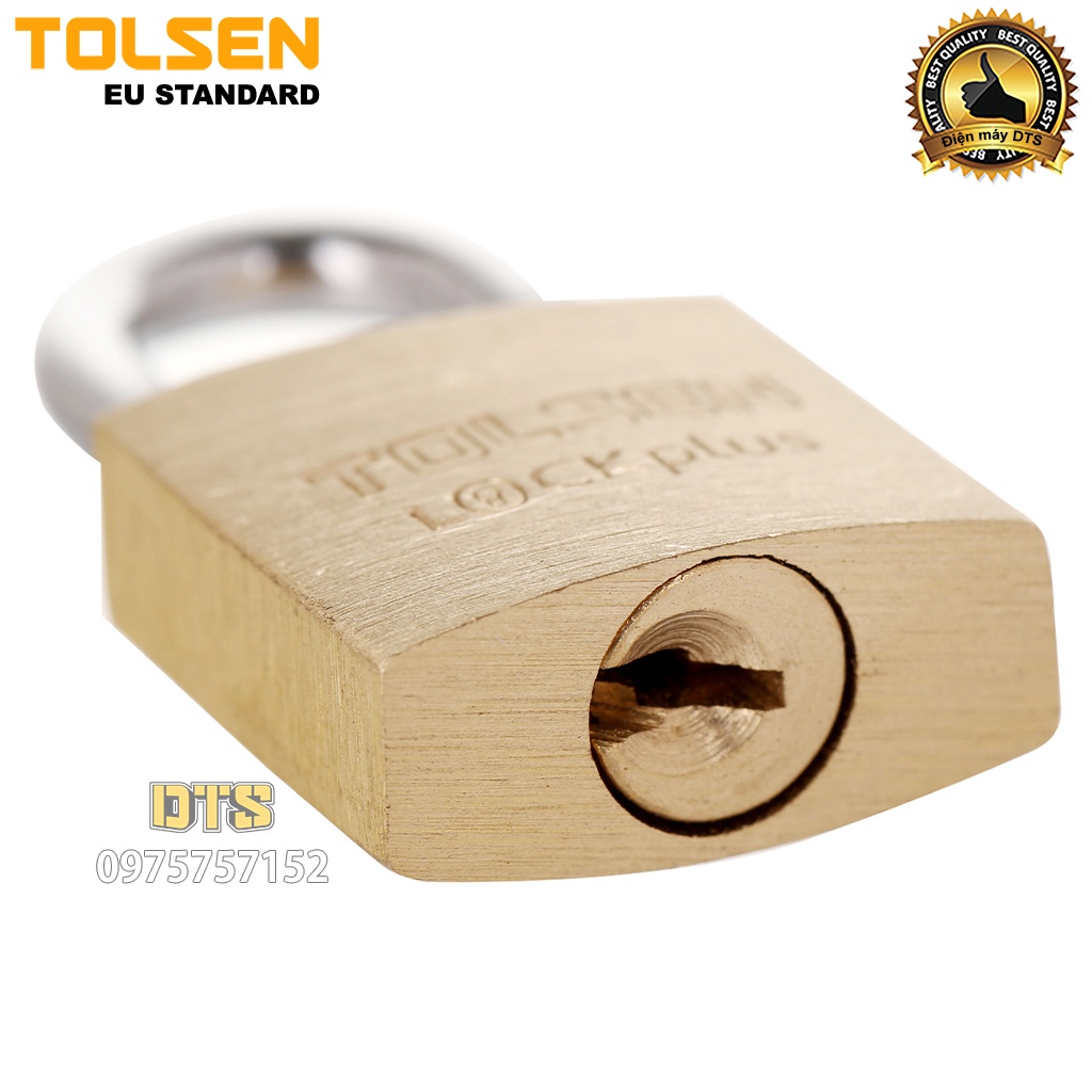 Ổ khoá treo đồng bấm công nghiệp size 20mm TOLSEN, khoá bấm khoá vali siêu cứng chống cắt - Tiêu chuẩn xuất khẩu châu Âu