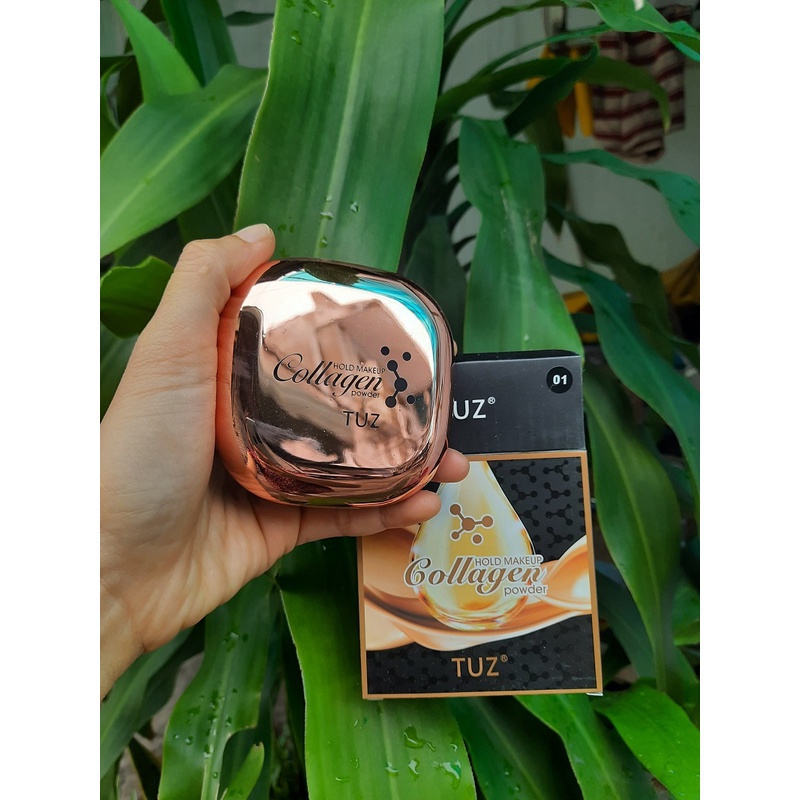 Phấn Phủ Kiềm Dầu Collagen Hold Makeup Powder 2 tầng 30gram kèm gương và bông mút