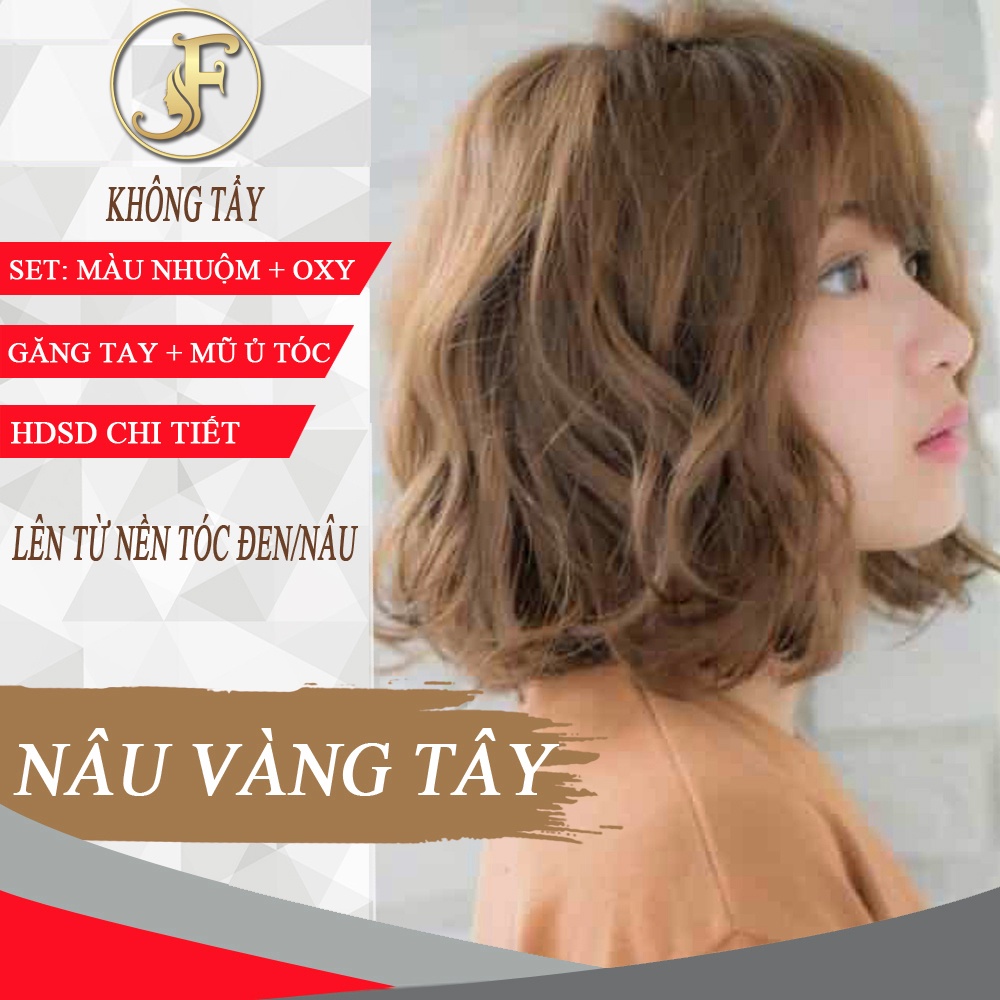 Thuốc Nhuộm Tóc Nâu Vàng Tây - Không Tẩy