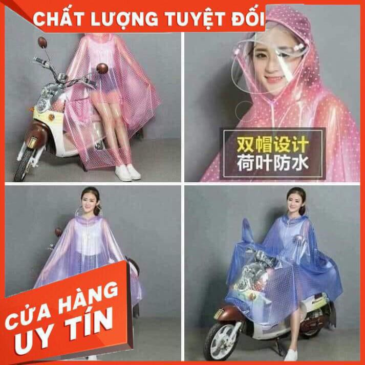 [XẢ KHO+FREE SHIP] ÁO MƯA CHẤM BI CÁNH DƠI XUẤT HÀN