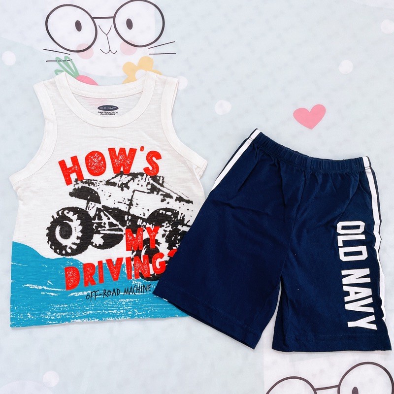 Bộ ba lỗ bé trai Oldnavy 1-5 tuổi Bibo Store