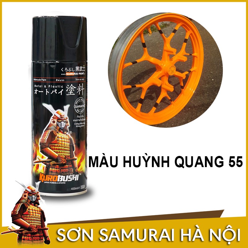 Chai Sơn Samurai màu cam huỳnh quang 55