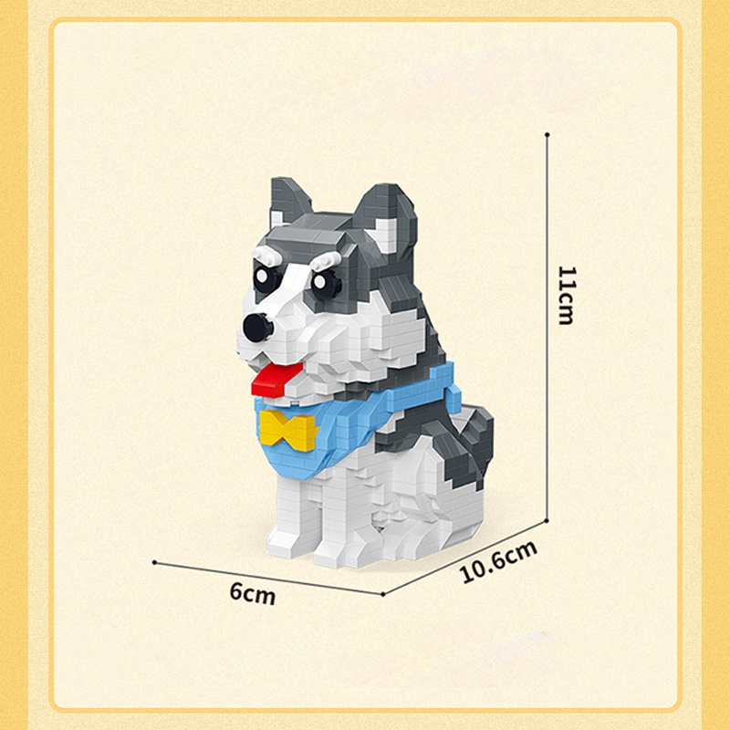 Bộ đồ chơi lắp ráp SLUBAN hình chó Corgi/ Husky/ mèo đáng yêu làm quà tặng