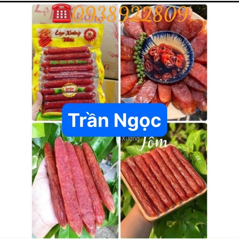 Lạp xưởng tôm - Lạp xưởng tôm trứng muối 1kg 2 túi (giao hoả tốc HCM)