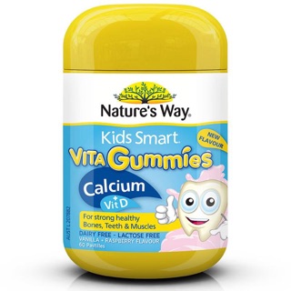 Kẹo dẻo bổ sung Canxi Nature Way Kid Smart Vita Gummies Calcium + D3 60 viên