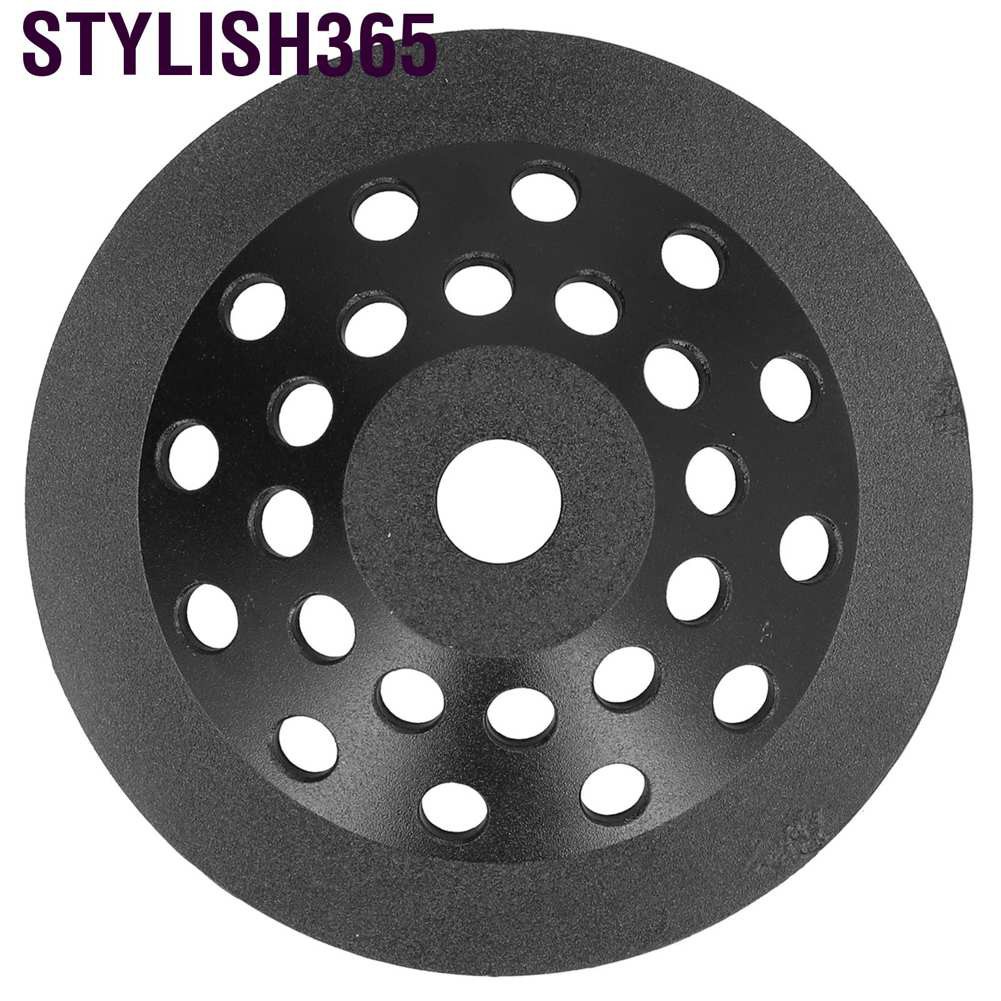 Stylish365 Diamond Grinding Wheel Cup 10 Teeth Black 180mm for Sanding Concrete Stone Cement