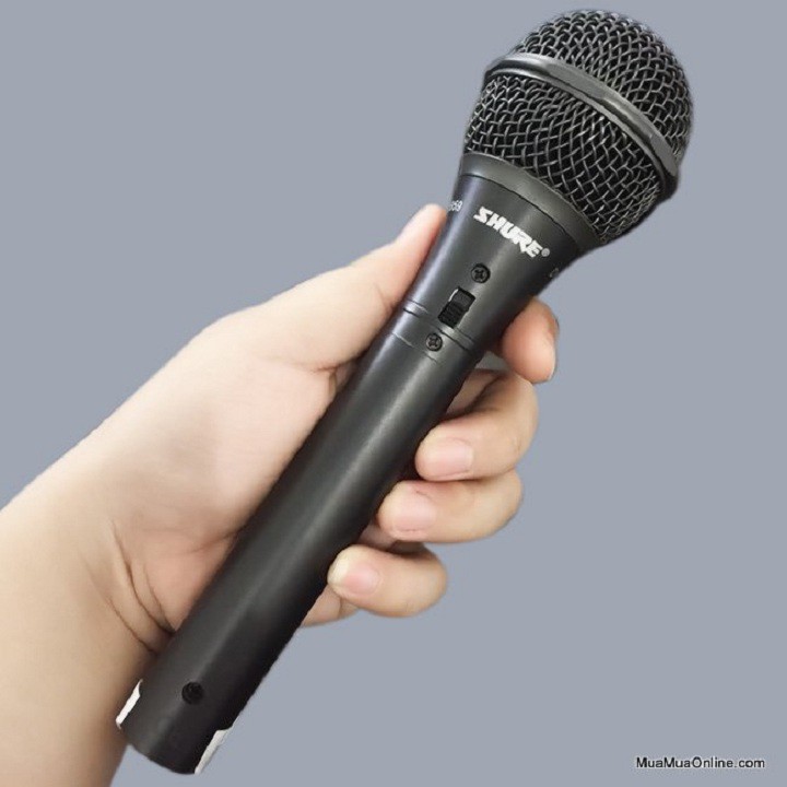 Micro Có Dây Karaoke SHURE SM-959 Dùng Cho Người Tập Hát Và Người Hát Chuyên Nghiệp Full Box Tặng Kèm Bao Da