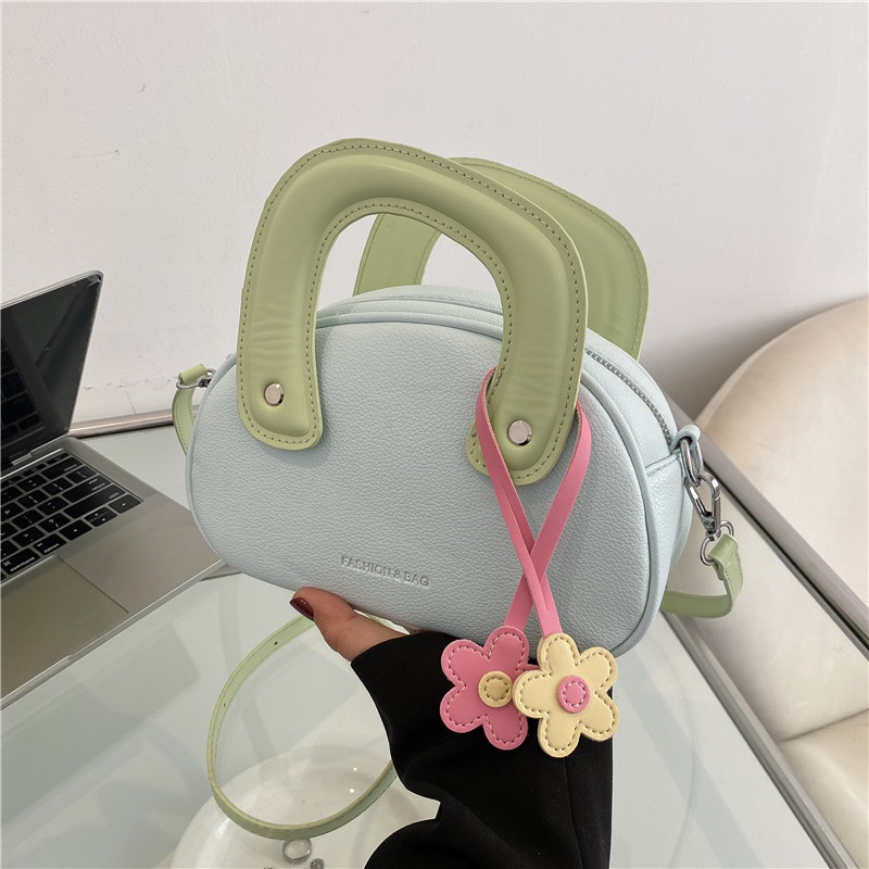 Túi Đeo Chéo Màu Sắc Tương Phản Thời Trang Cho Nữ