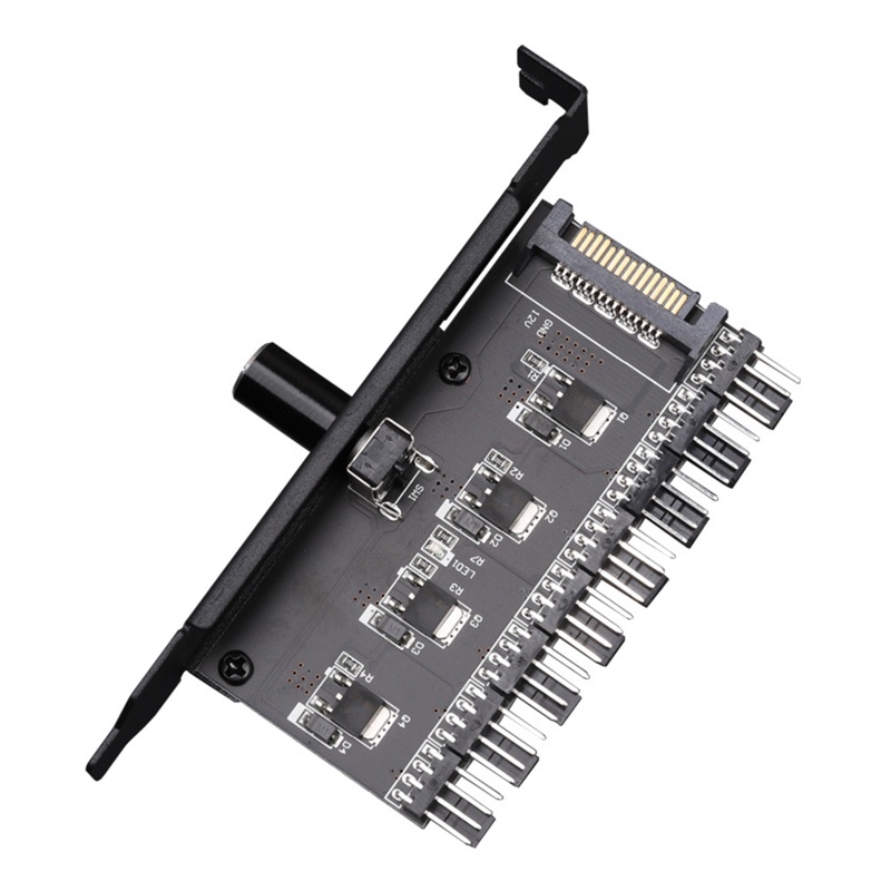Bộ Chuyển Đổi Hub Điều Khiển Tốc Độ Quạt 3pin 4pin Từ 1 Sang 8 Cho Máy Tính