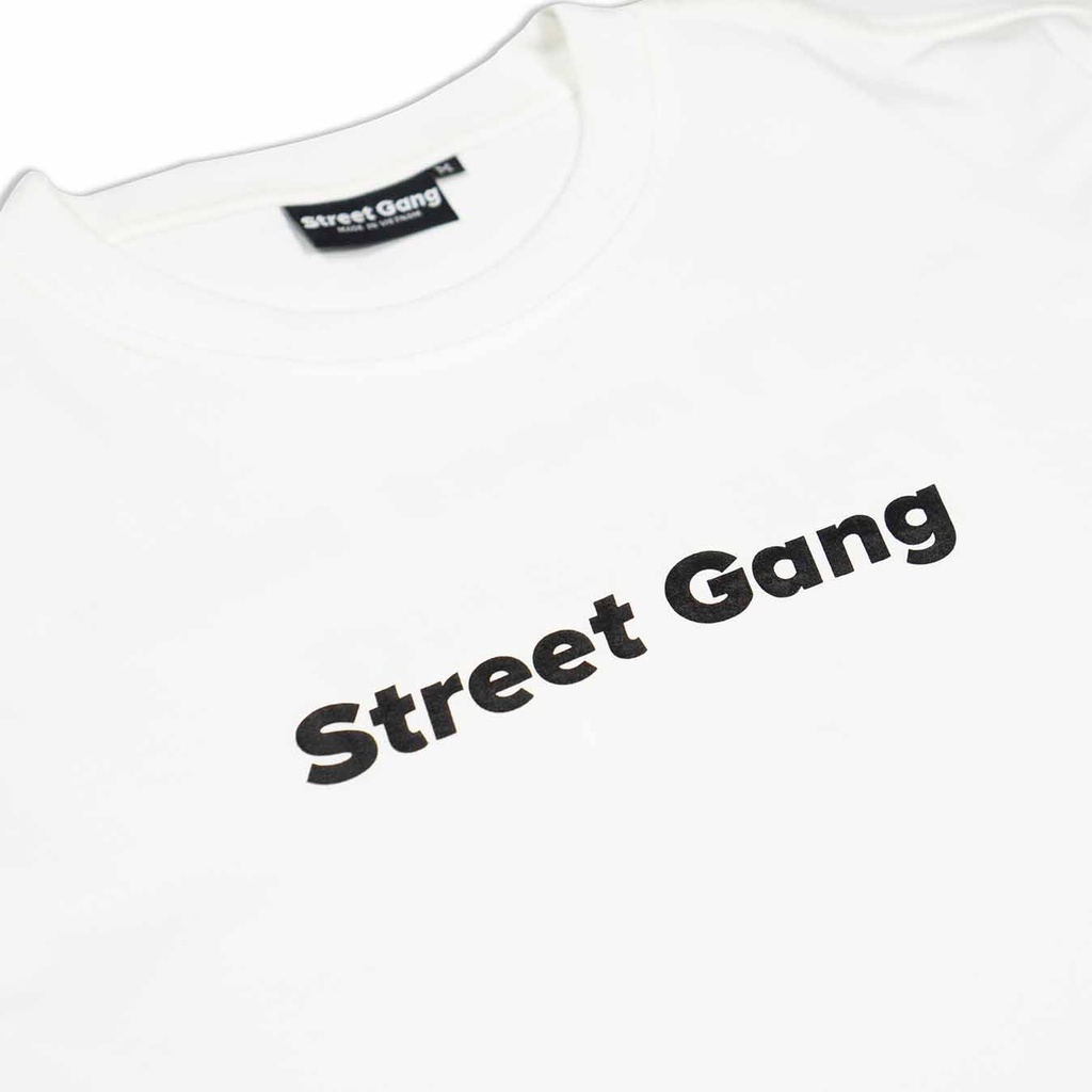 Áo thun Chữ basic - Trắng - Street Gang