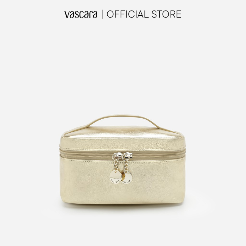 Vascara Túi Xách Thời Trang Vascara Fancy Makeup Bag - SAT 0280 Màu Vàng Ánh Kim (Quà Tặng Không Bán)