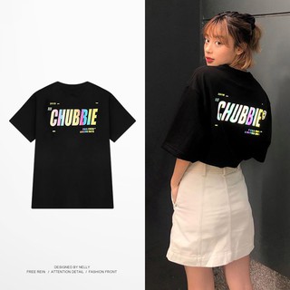 [NY0110] Áo thun ngắn tay Nelly in chữ "Chubbie" áo phông (NELLY) (CS1)