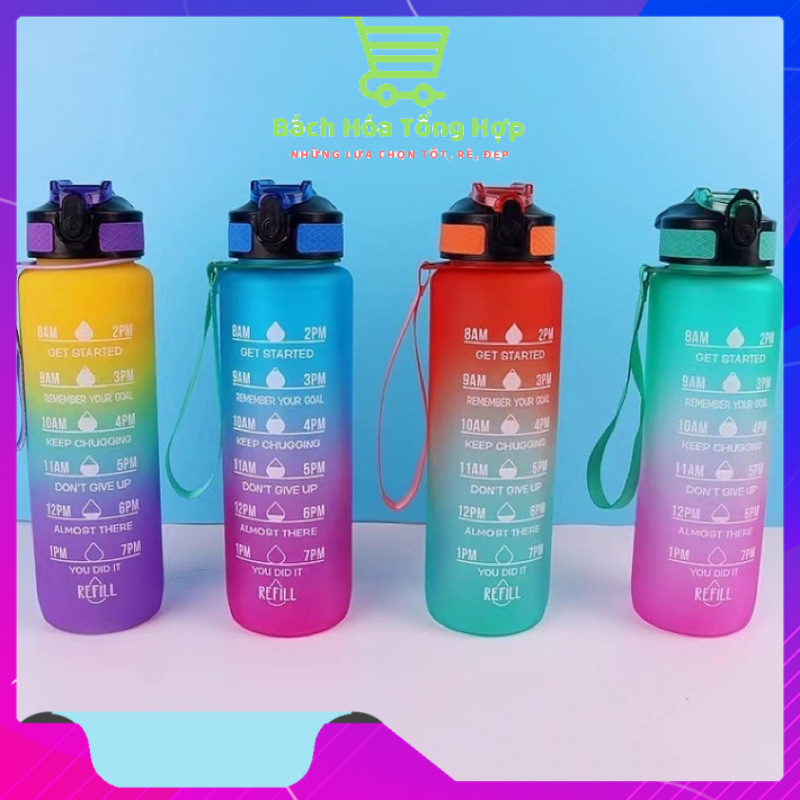 Bình Nước Học Sinh/Thể Thao thể tích 1L kèm sticker - Tạp Hoá Online