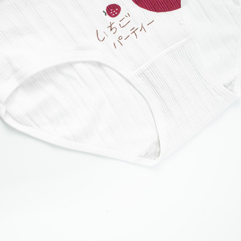 Quần lót nữ cotton 100% thấm hút tốt, mềm mại, họa tiết cherry đáng yêu, freesize từ 40-50kg by BECHIPI - QL0770 | BigBuy360 - bigbuy360.vn