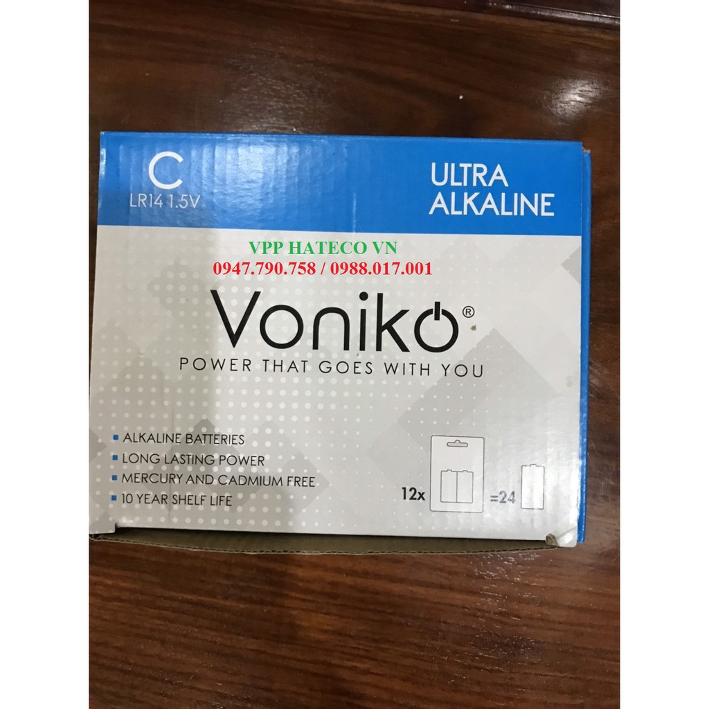 Pin VONIKO USA Ultra Alkaline C 1.5v LR14/2B vỉ 2 viên