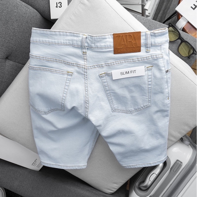 Quần short jean nam hàng xuất dư chất jean xịn