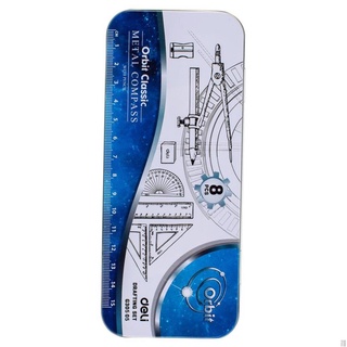 Bộ compa eke deli màu bạc gồm 8 dụng cụ/bộ - eg30505