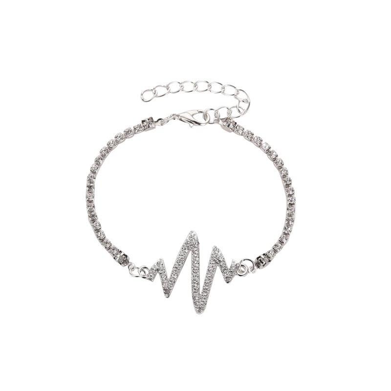 Vòng tay hình nhịp tim đính đá sang trọng cho nữ