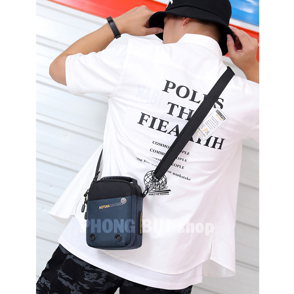 Túi Chéo Nam Thời Trang Chất Polyester Chống Nước Đựng Vừa Điện Thoại, Túi Xách Nam | BigBuy360 - bigbuy360.vn