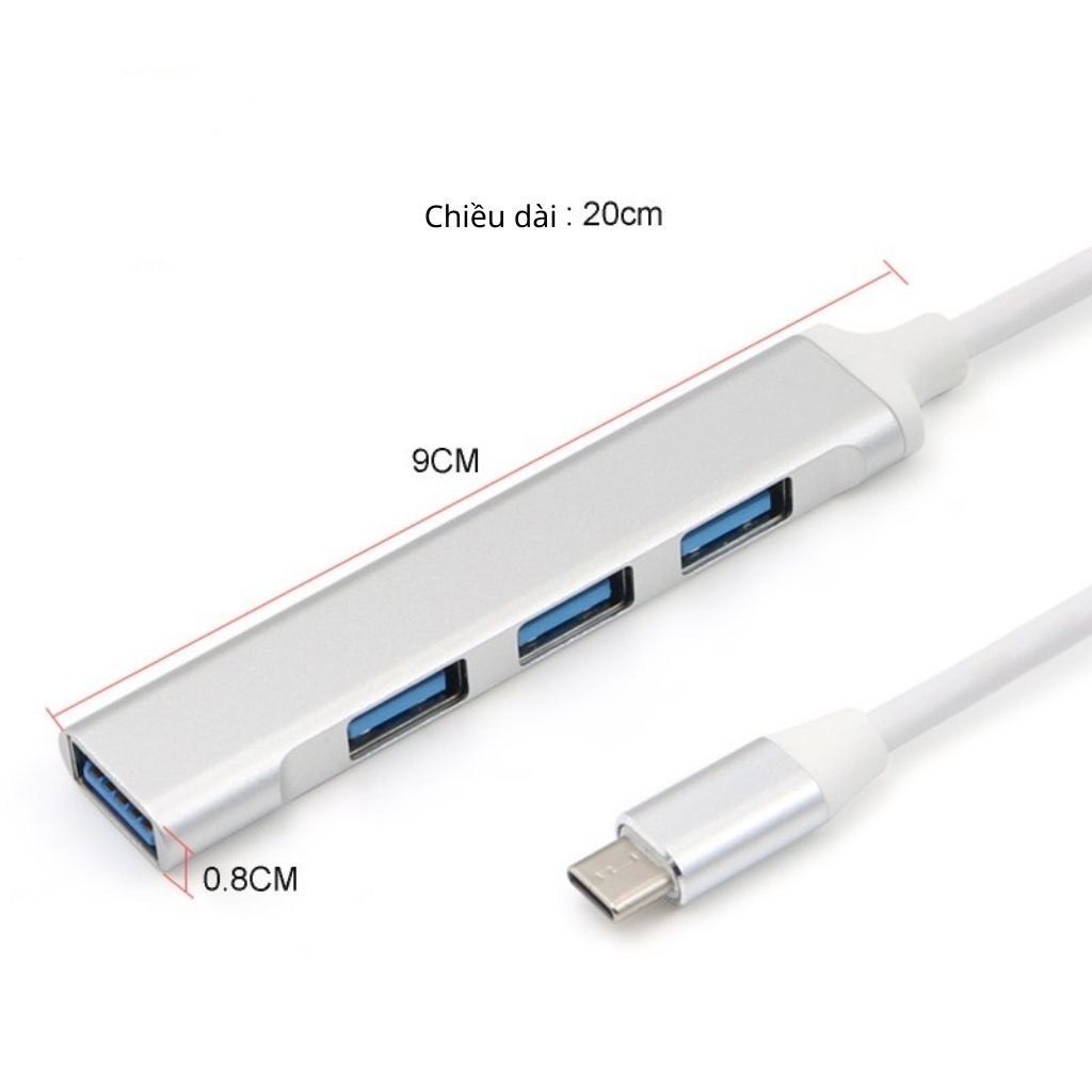 HUB Type C và HUB USB 3.0 tốc độ cao SIDOTECH cổng chia usb mở rộng kết nối chuyển đổi cho laptop táo Laptop PC (SB2)