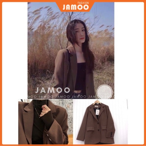Áo Blazer 2 lớp 4 cúc mẫu mới, Áo vest nữ khoác ngoài JAMOO.